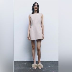 Zara Pale Blush Pink Mini Dress